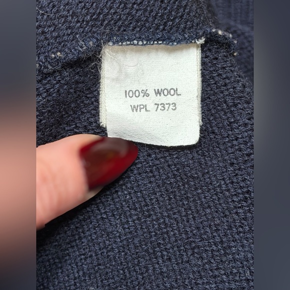 Vintage L.L. Bean 100% Wool Button Sweater Vest Navy Preppy Grandpa Core Men M - Picture 13 of 15